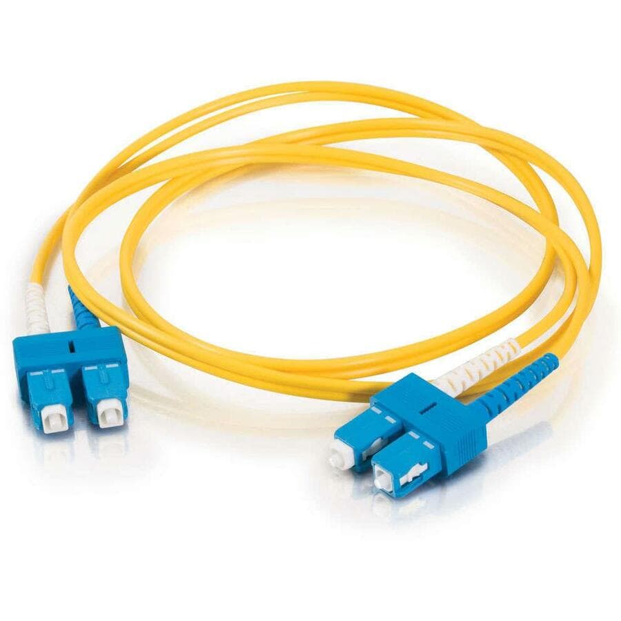C2G 11219 fiber optic cable with SC connectors for organized fiber routing