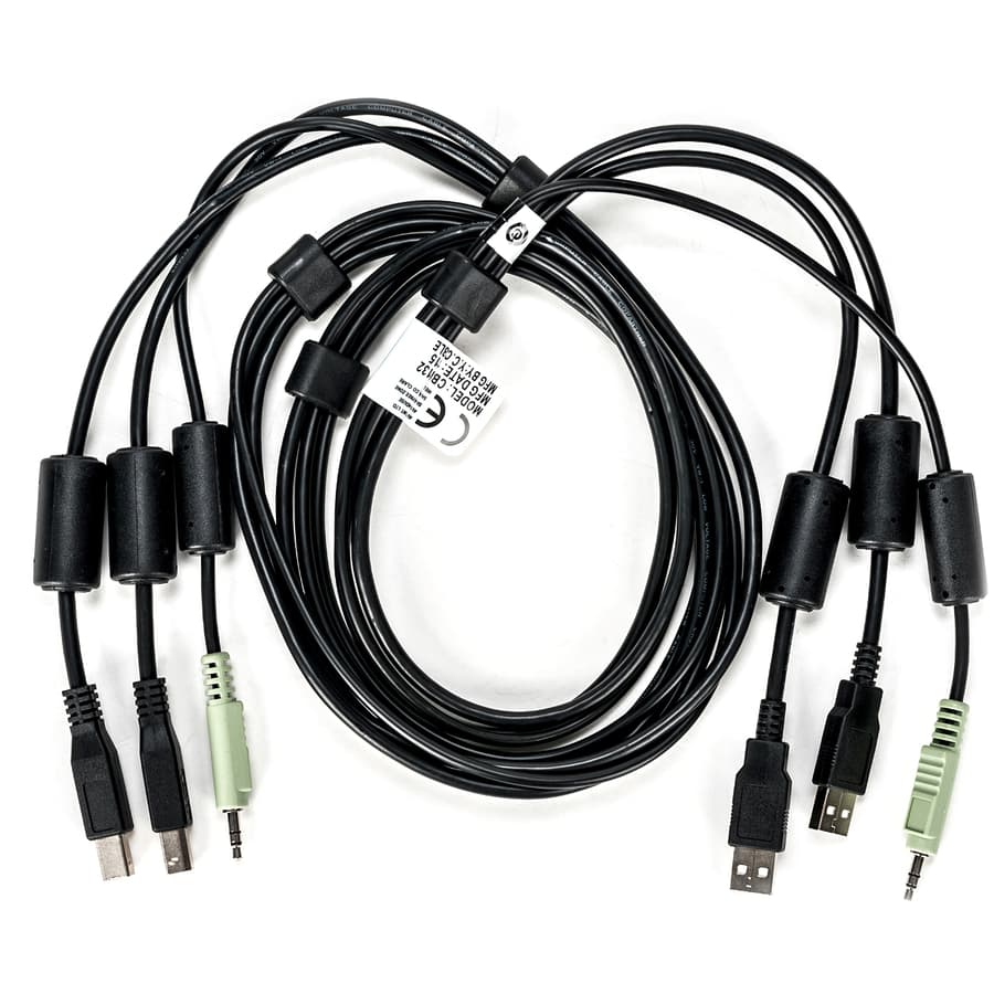 Vertiv 6 ft KVM cable assembly with USB and audio connectors