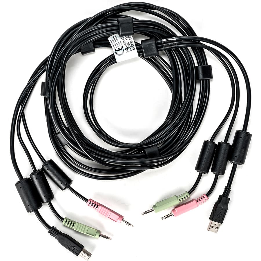 Vertiv Avocent 10 ft USB and audio KVM cable assembly for SV 120 and 140 switches