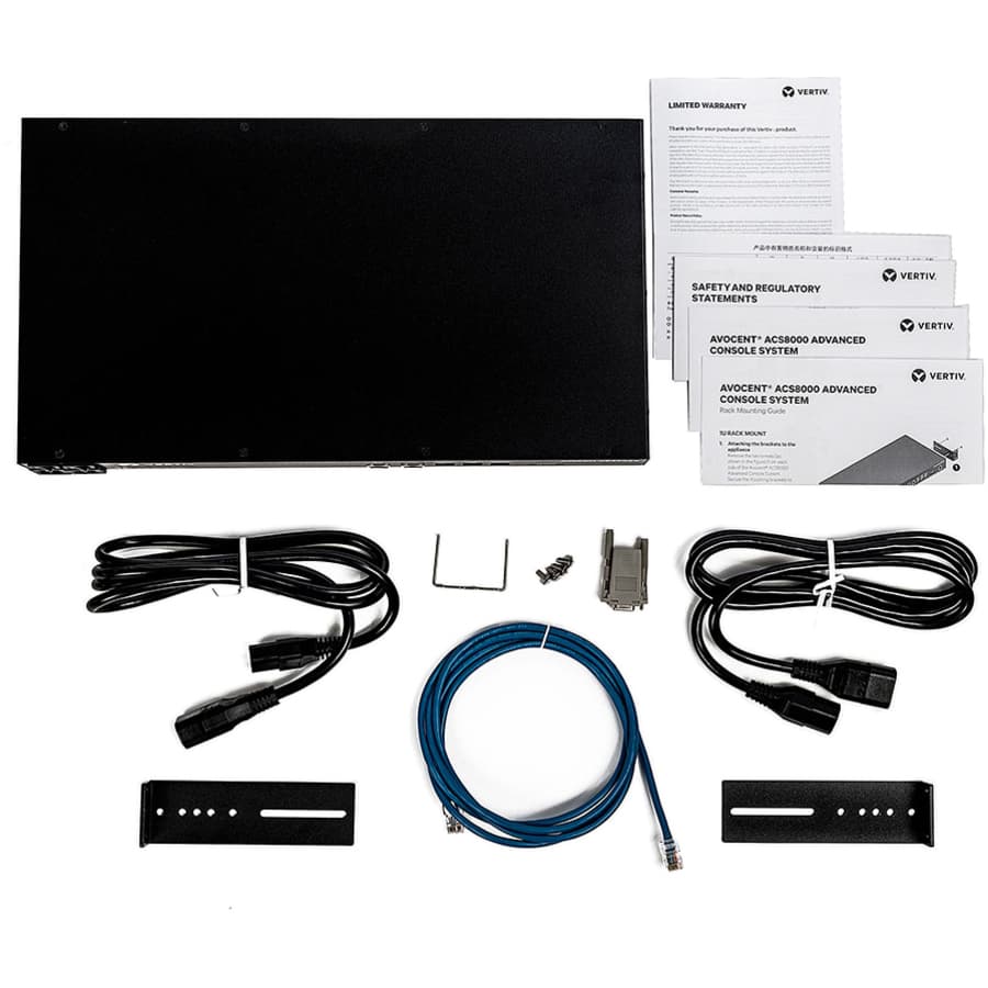 Vertiv ACS8016DAC-400 16-port dual AC console server with analog modem for remote infrastructure management