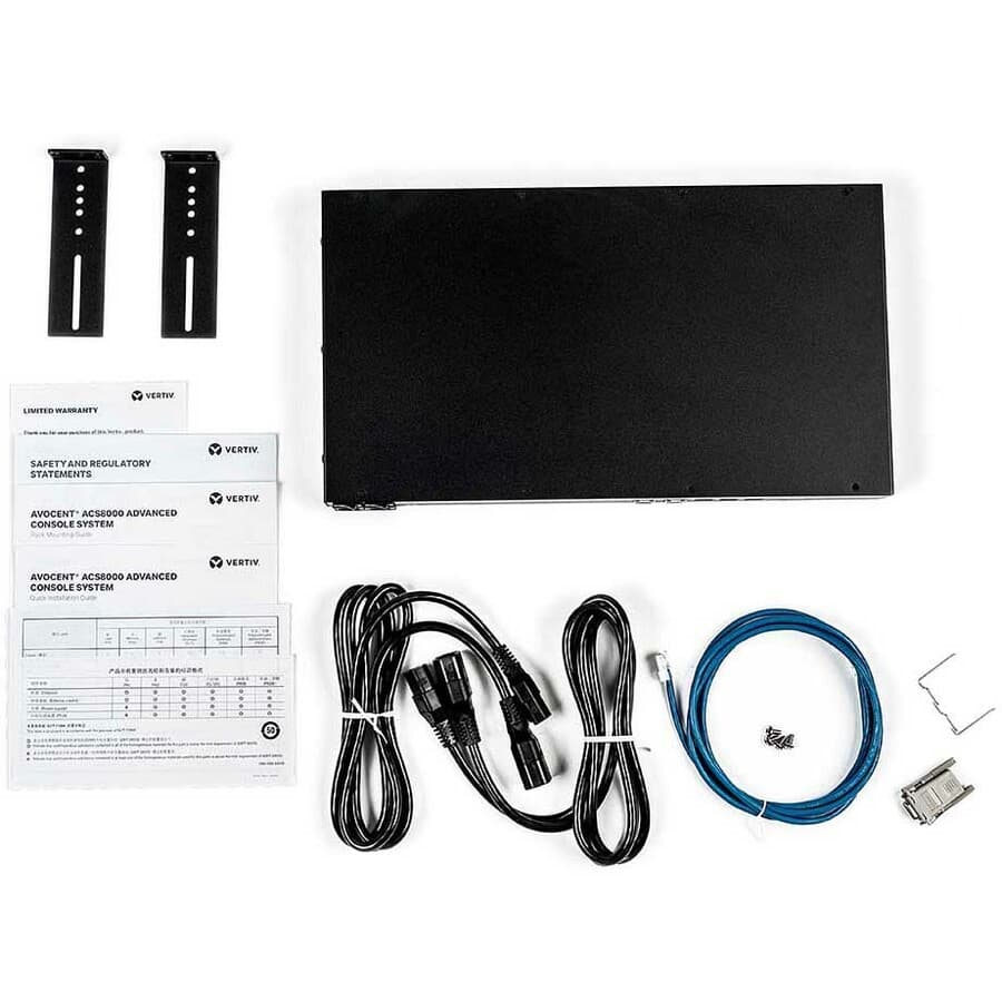 Vertiv ACS8048DAC-400 48-port rack mount console server with dual AC power and analog modem support