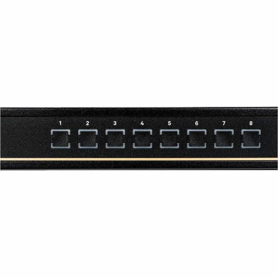 Vertiv 8-port 1U analog KVM switch with 8 VGA cables for rack or desktop use