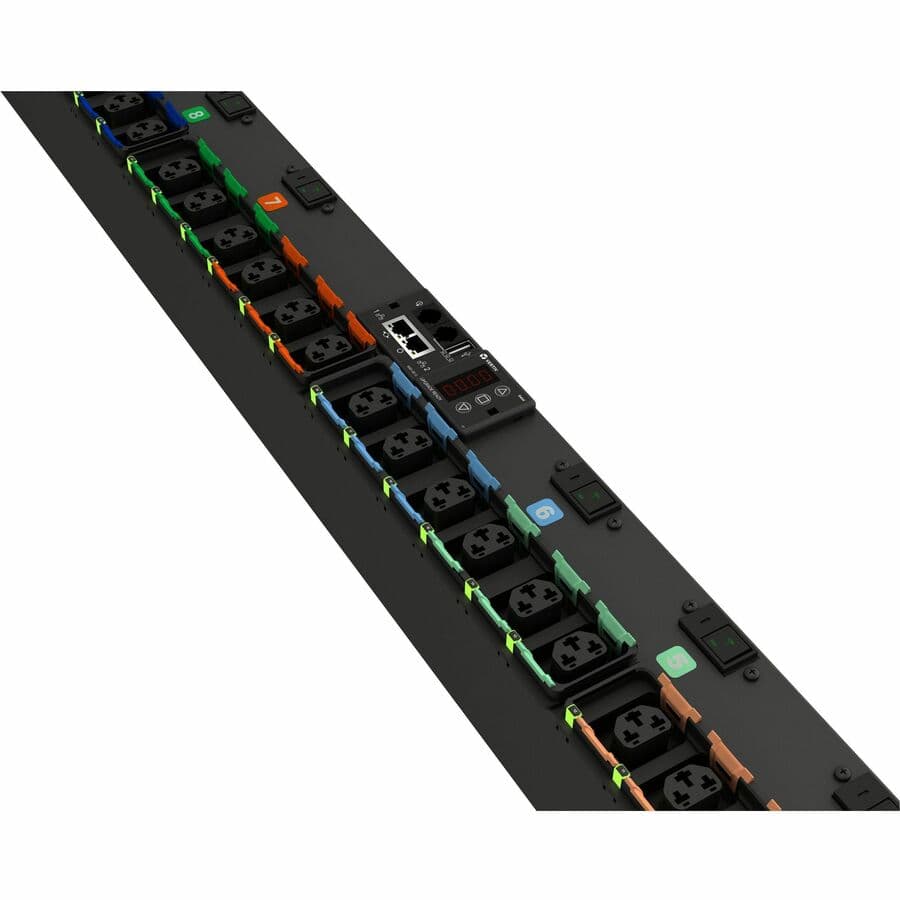 RPDU, SWITCHED OUTLET LEVEL MONITORING EC, 80A, 230/400V WYE, 55.2KW, VERTICAL, view 2