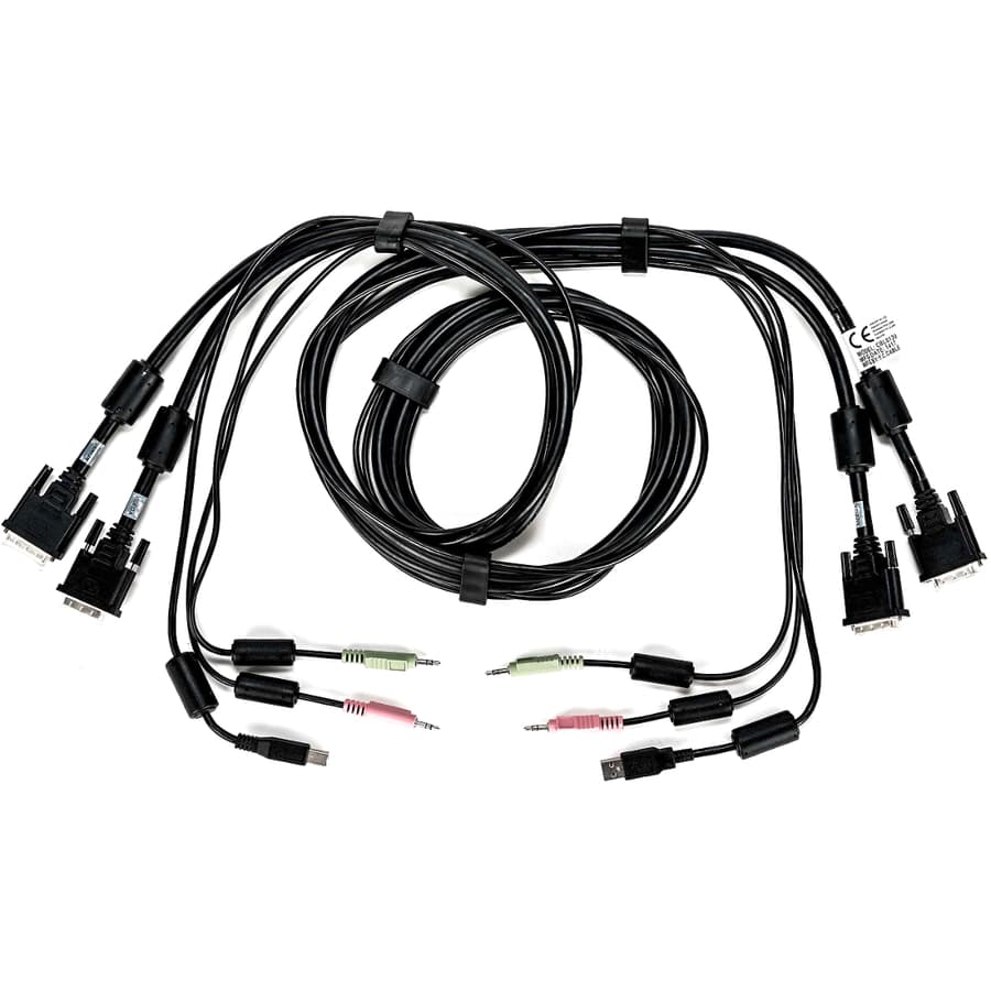 CABLE ASSY, 2-DVI-I/1-USB/2-AUDIO, 6FT view 3