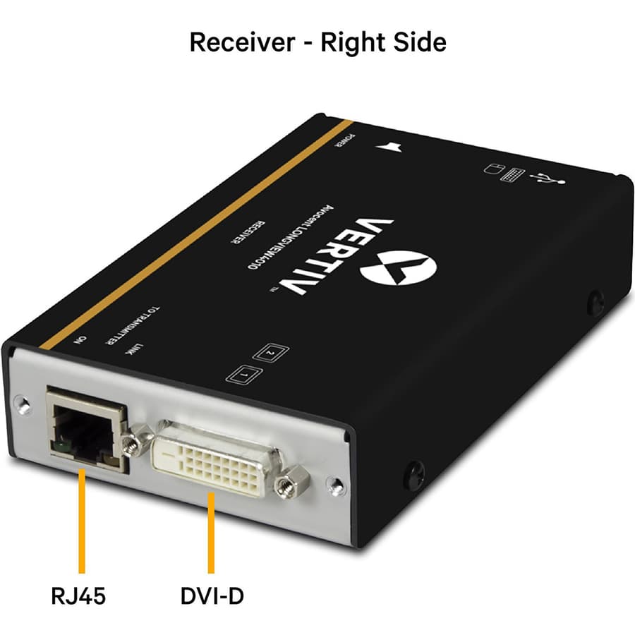 Avocent LongView single DVI USB audio CATx KVM extender, rack-mountable, for 50 m wired deployments