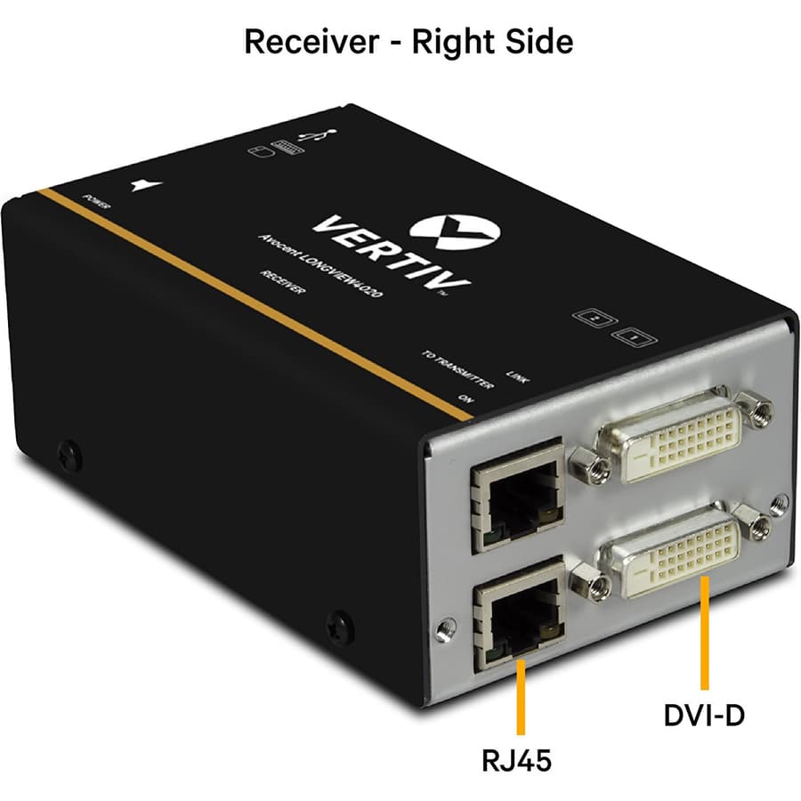 Vertiv LV4020P-001 DVI USB audio KVM transceiver for 50 m CatX extension