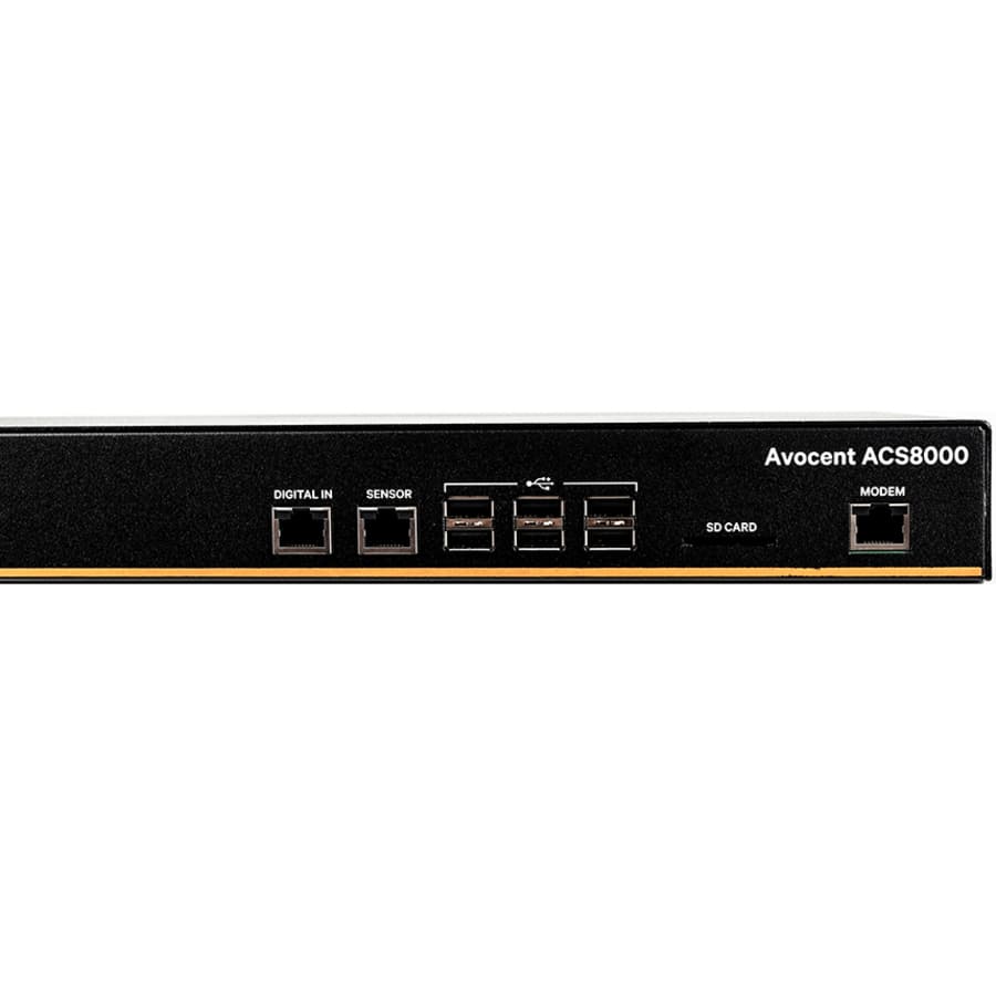 Vertiv ACS8032MDDC-400 32-port ACS8000 console server with dual DC power and analog modem support
