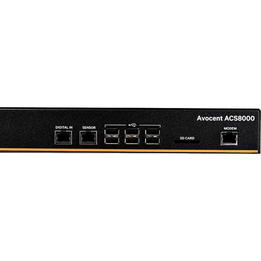 Vertiv ACS8048MDDC-400 48-port ACS console server with dual DC power and analog modem support