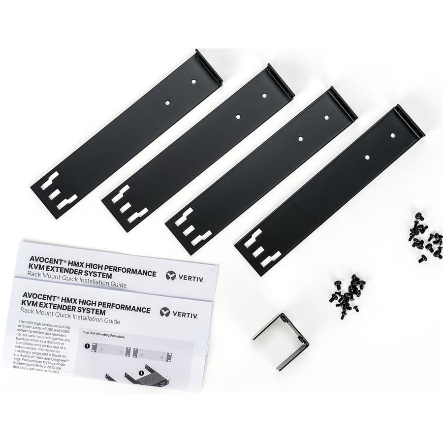 Vertiv RMK-97 19-inch rackmount kit for two HMX systems with metal brackets and screws