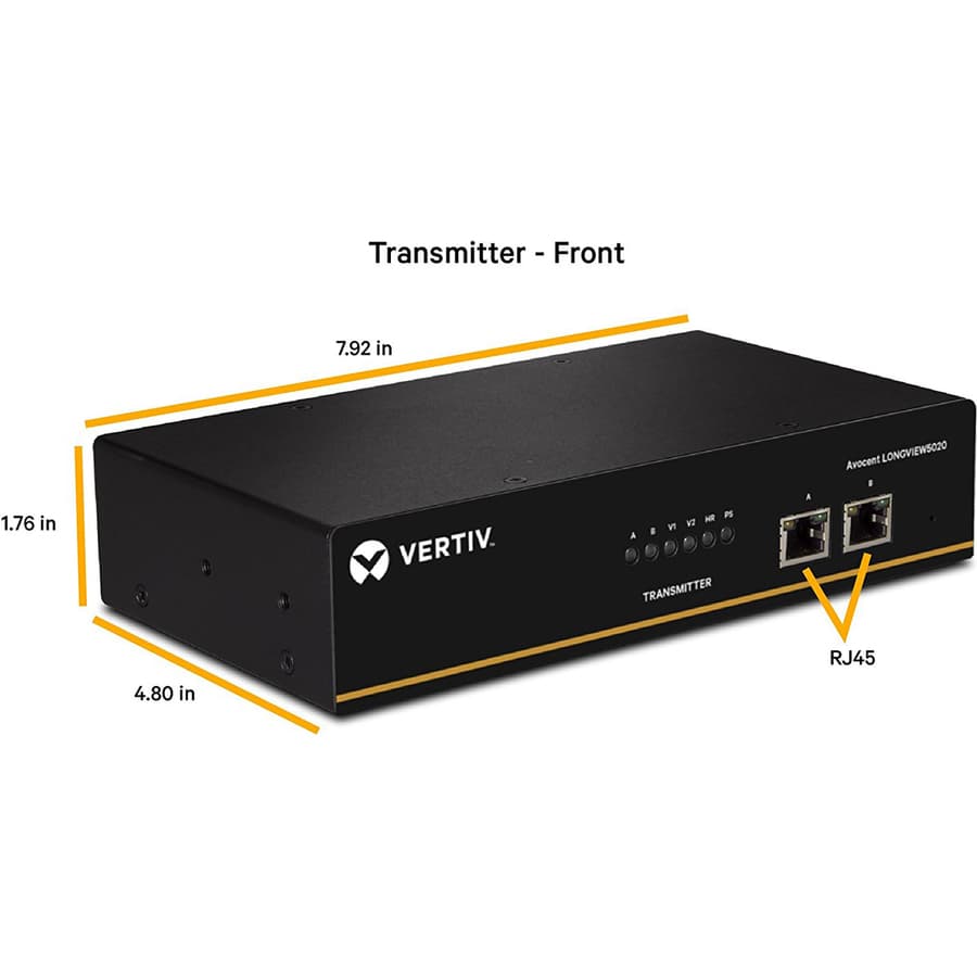 Vertiv LV5020P-001 LongView DP USB audio CATx extender for 150 meter remote KVM