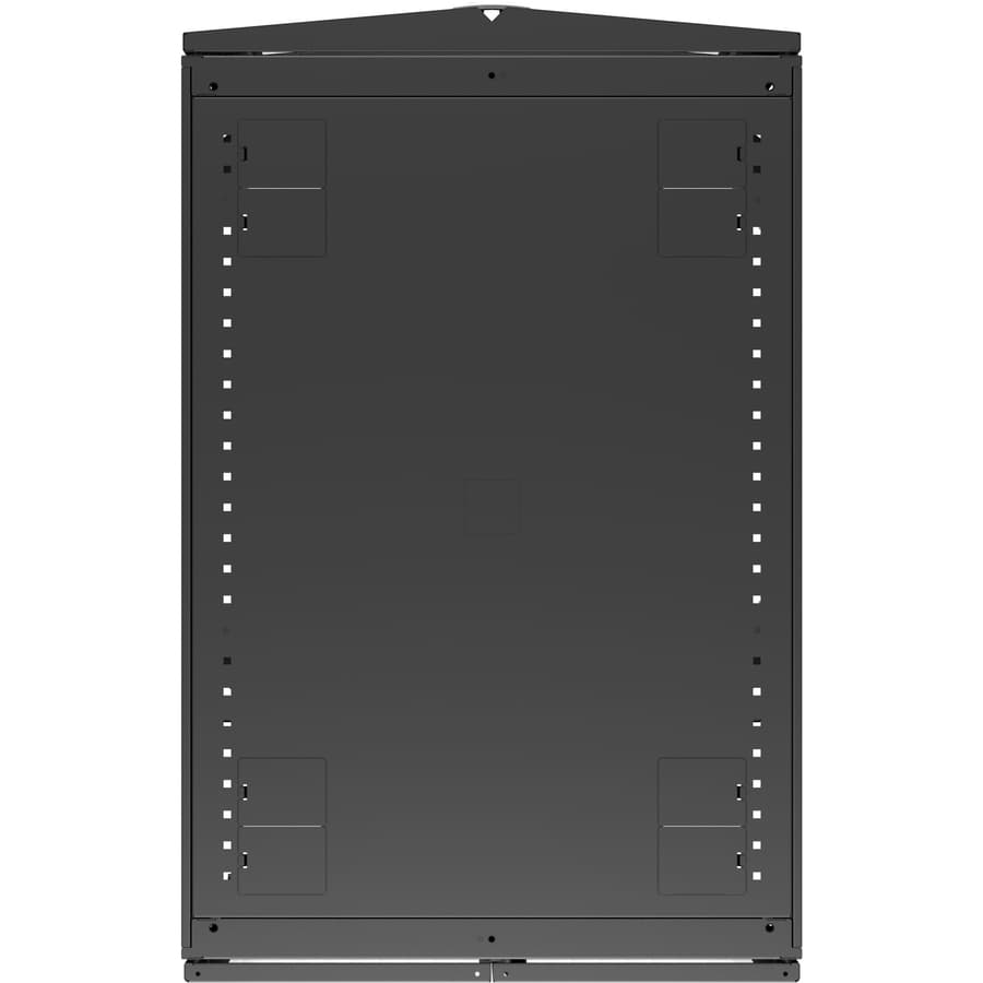 Vertiv VR3357TAA 48U rack with doors, side panels, and casters