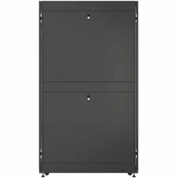 Vertiv 42U 600 x 1,100 mm open-frame server rack with adjustable depth and sliding tray