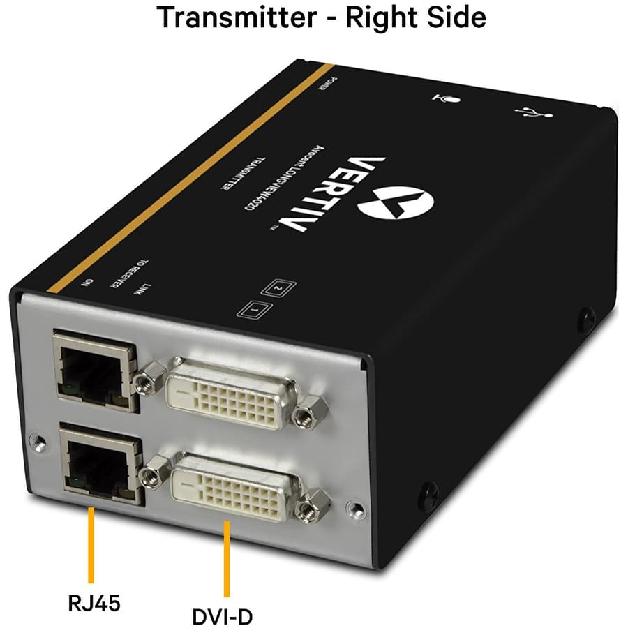 Vertiv LV4020P-001 DVI USB audio KVM transceiver for 50 m CatX extension
