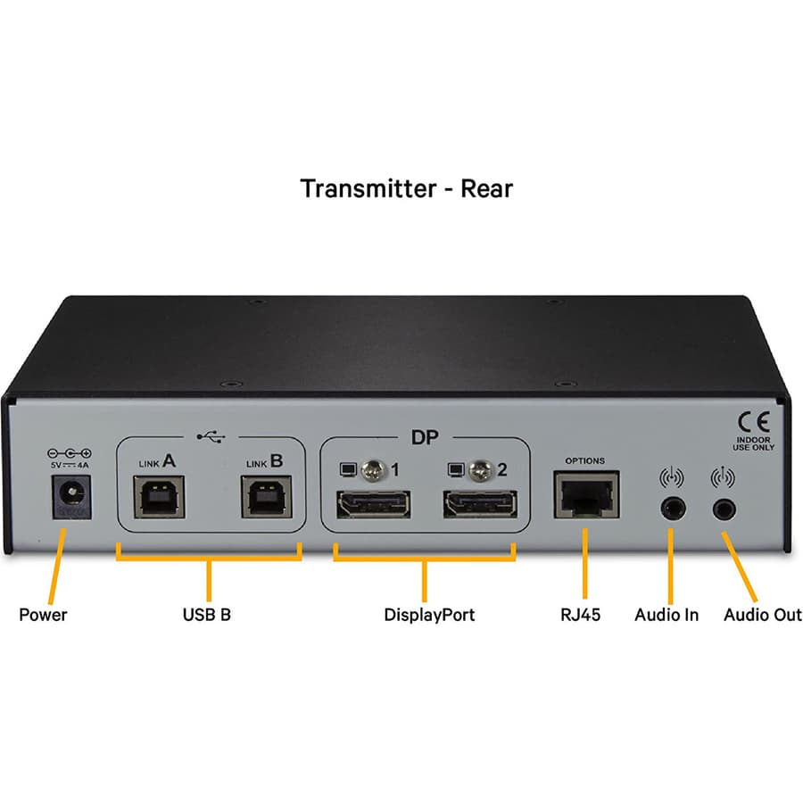 Vertiv LV5020P-001 LongView DP USB audio CATx extender for 150 meter remote KVM