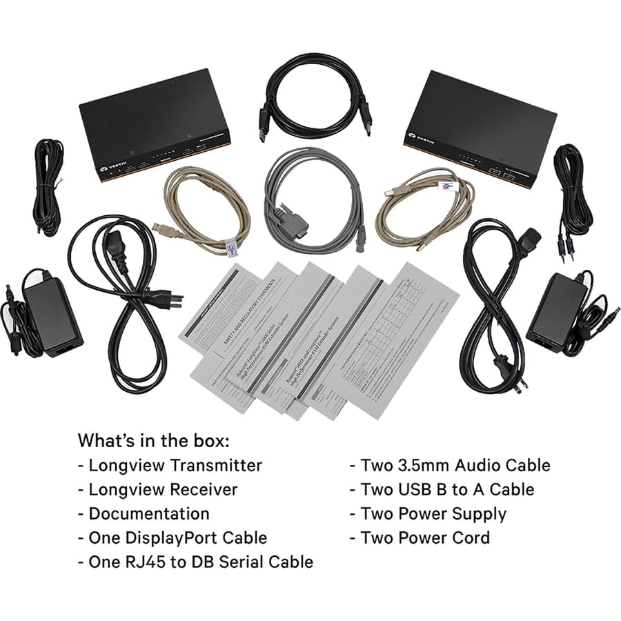Vertiv LV5020P-001 LongView DP USB audio CATx extender for 150 meter remote KVM