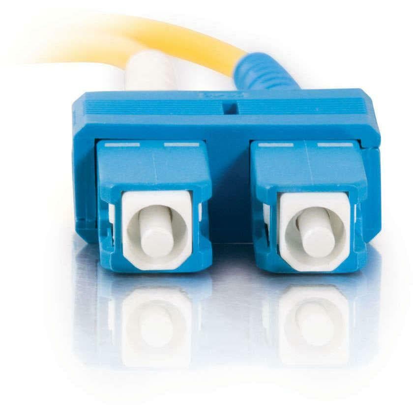 C2G 11219 fiber optic cable with SC connectors for organized fiber routing