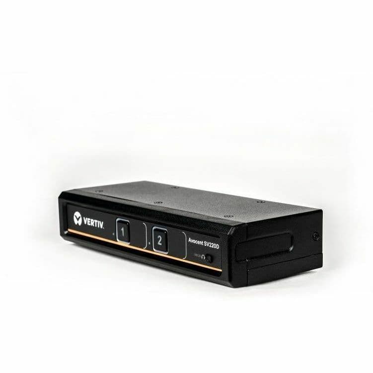 Vertiv Avocent SV220D-001 desktop KVM switch with DisplayPort support and compact form factor