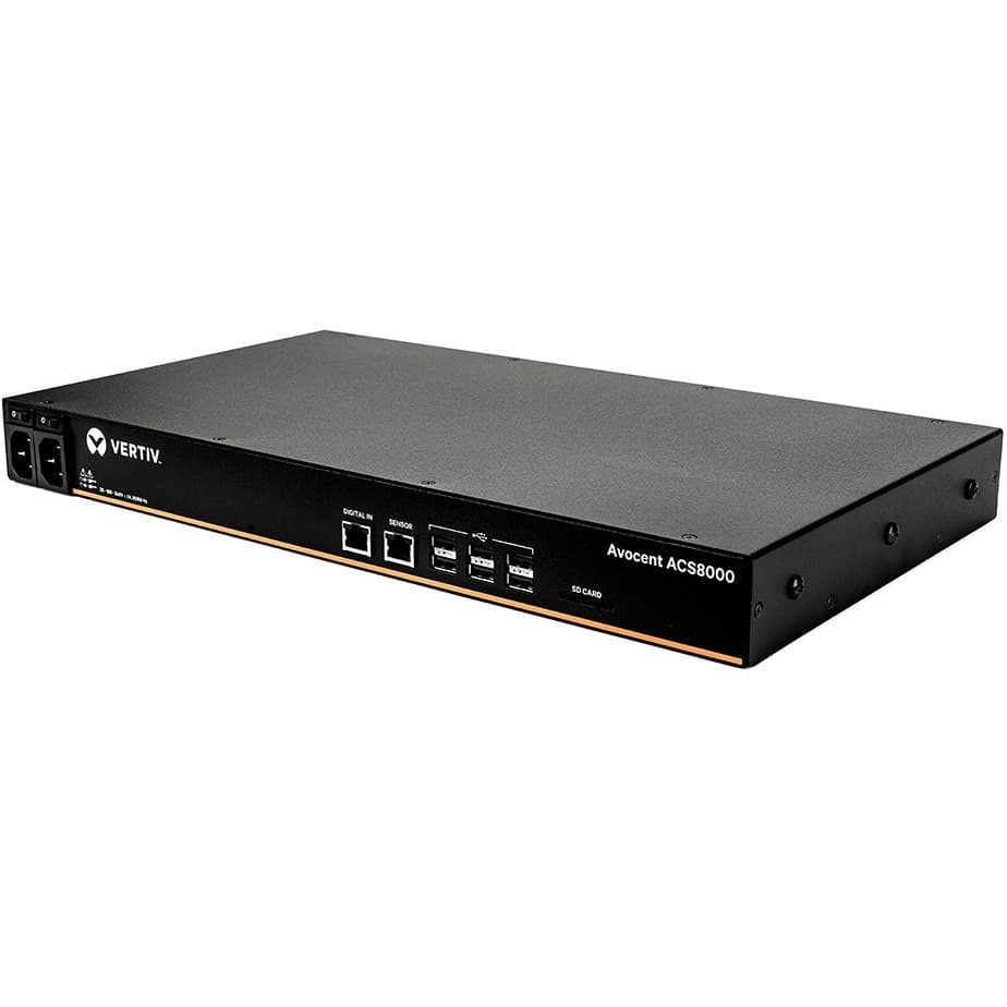 Vertiv ACS8016DAC-400 16-port dual AC console server with analog modem for remote infrastructure management