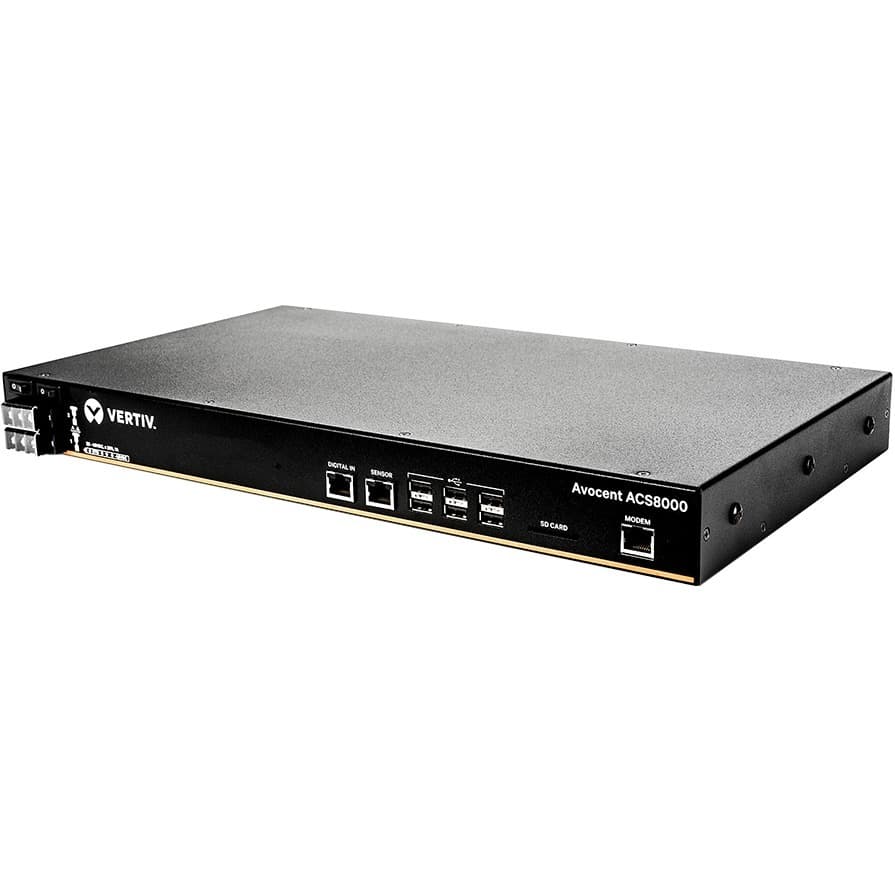 Vertiv ACS8048MDDC-400 48-port ACS console server with dual DC power and analog modem support