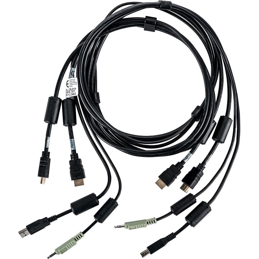 Cable Assy, 2-Hdmi/1-USB/1-Audio, 6ft