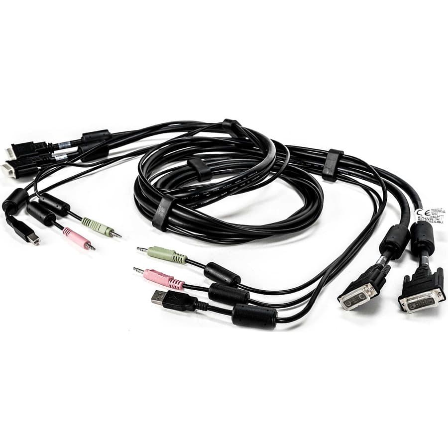 Cable Assy, 2-Dvi-I/1-USB/2-Audio, 6ft