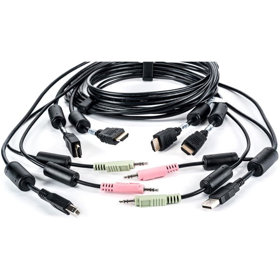 Cable Assy, 2-Hdmi/1-USB/2-Audio, 6ft