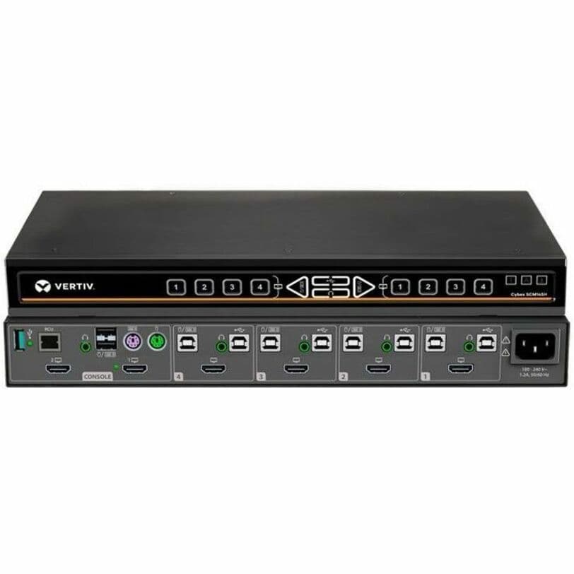 Vertiv SCM145H-001 4-Port HDMI Secure KVM Switch TAA | USB, Enterprise