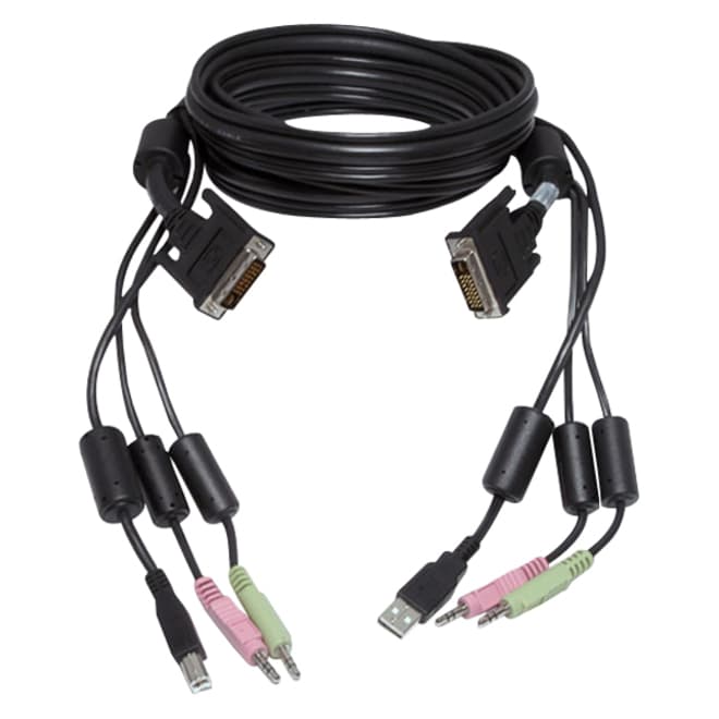 Vertiv CBL0026 12 ft USB DVI KVM Cable Set | KVM, Audio, Enterprise