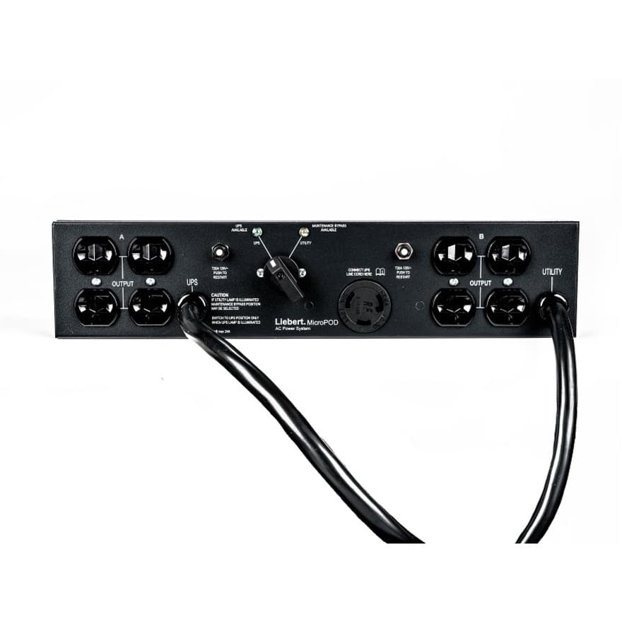 Vertiv 2U MicroPod Maintenance Bypass rack-mount power bypass unit