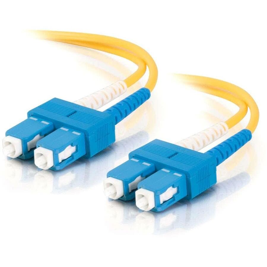 C2G 11219 fiber optic cable with SC connectors for organized fiber routing