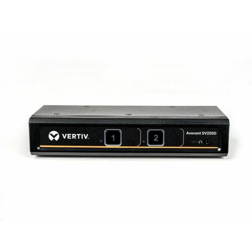 Vertiv Avocent SV220D-001 desktop KVM switch with DisplayPort support and compact form factor