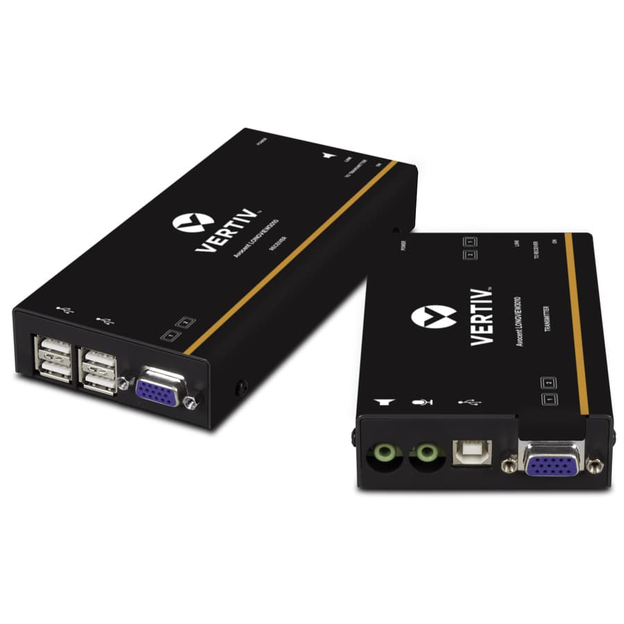 Vertiv LongView single VGA USB audio CATx 300M rack-mountable KVM extender