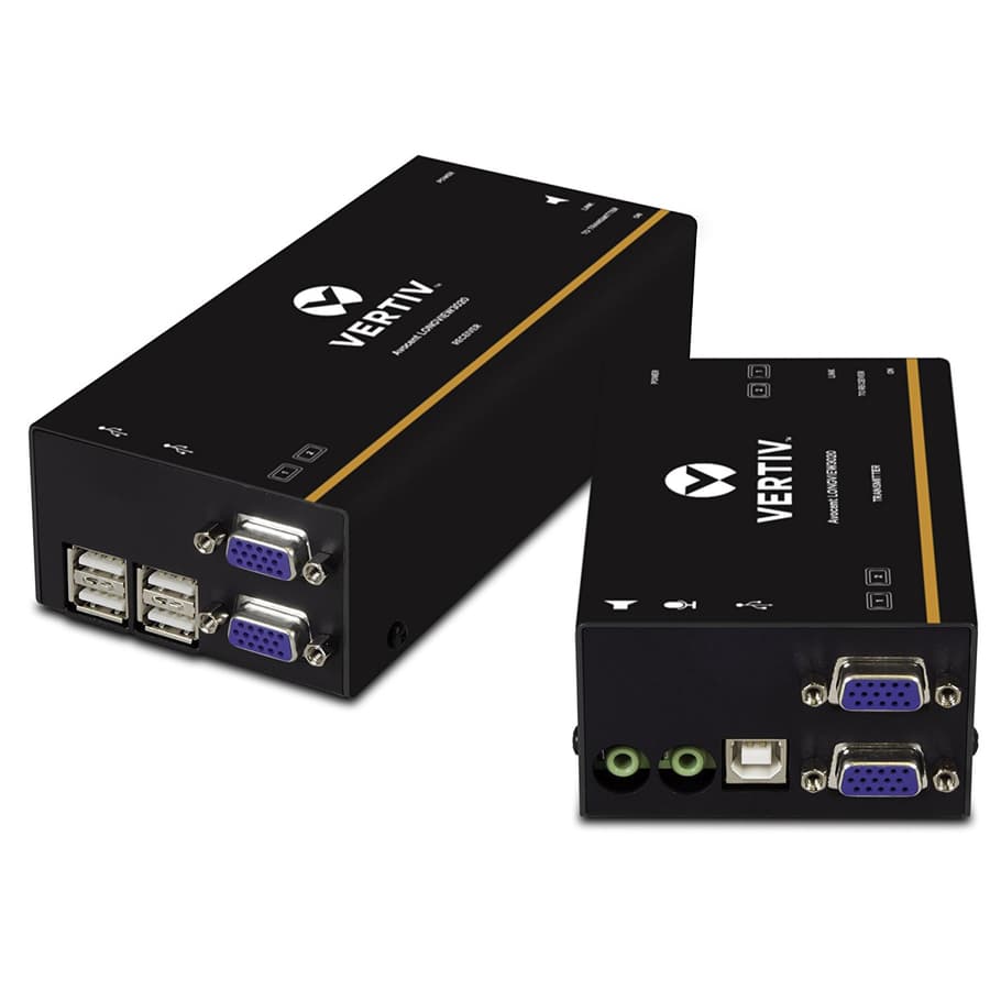 Vertiv Avocent LV3020P-001 IP KVM extender with dual VGA, USB, and audio support