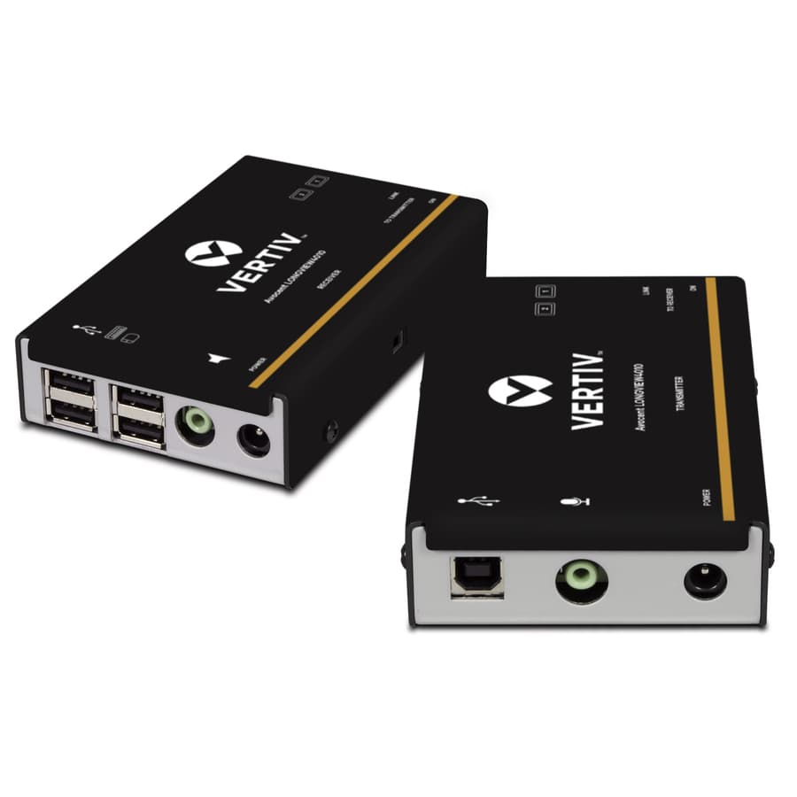 Avocent LongView single DVI USB audio CATx KVM extender, rack-mountable, for 50 m wired deployments