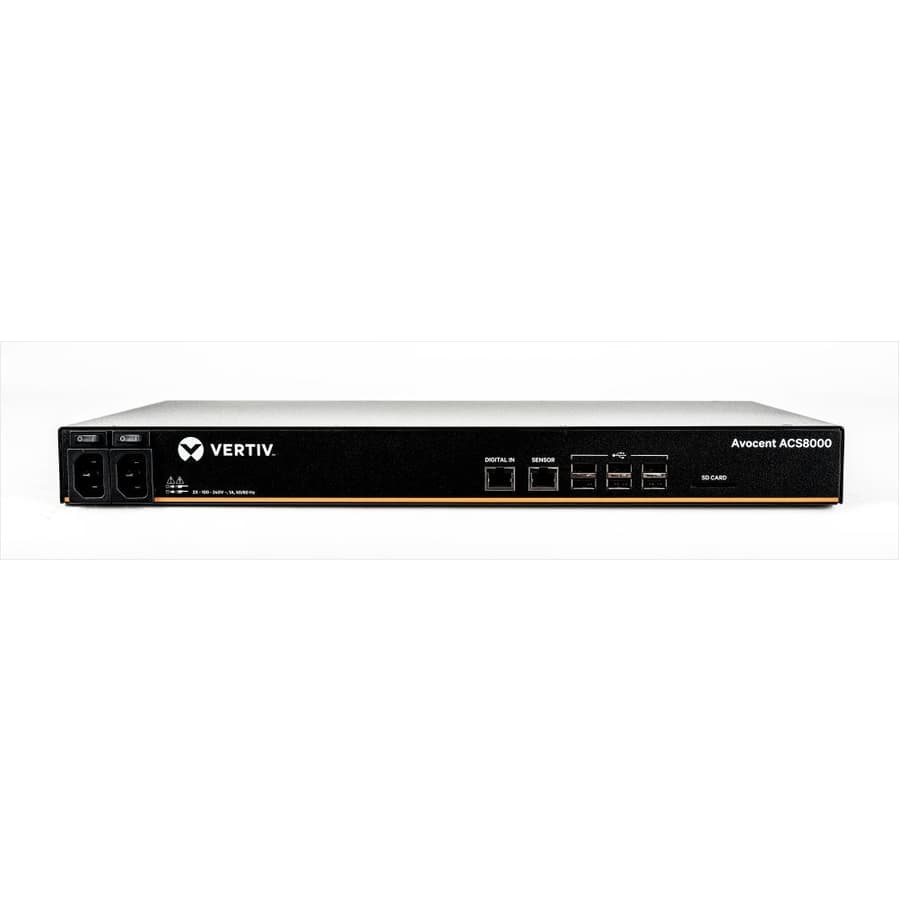 Vertiv ACS8016DAC-400 16-port dual AC console server with analog modem for remote infrastructure management