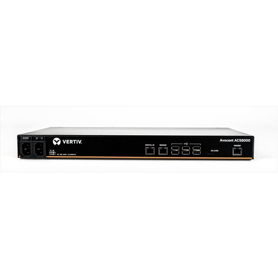 Vertiv ACS8048MDAC-400 48-port ACS8000 console system with dual AC power and analog modem
