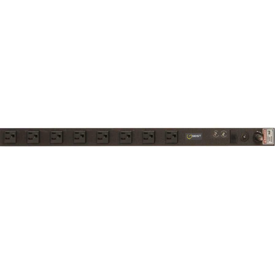 Vertiv 0U surge PDU with 8 NEMA 5-15R outlets and 120 V 15 A rack power distribution