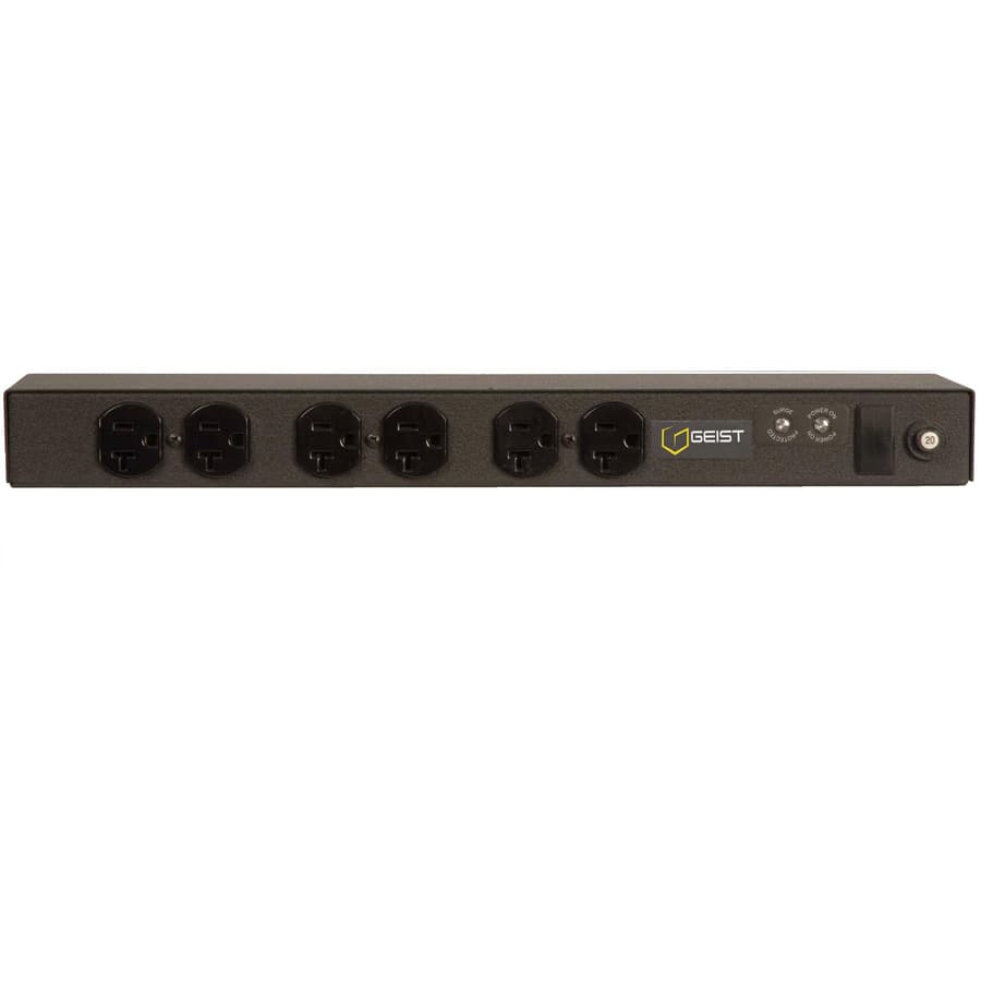 Vertiv 1U 20A 120V surge-protected rack PDU with six NEMA 5-20R outlets