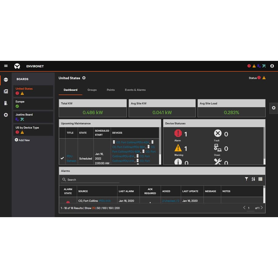 Vertiv Environet Alert 100-device license for PC and Windows data center monitoring