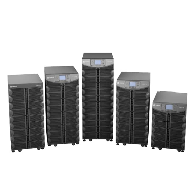 Vertiv Liebert 5,000 VA rack/tower double-conversion UPS with hot-swappable batteries for mission-critical equipment