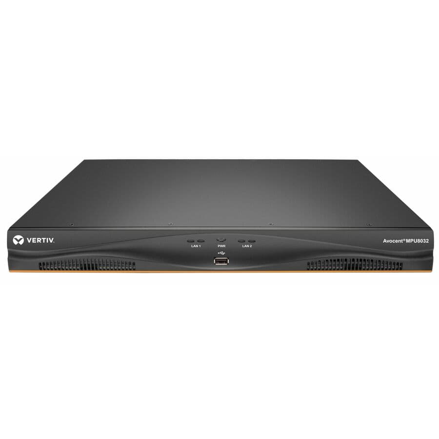 Vertiv MPU8032DAC-400 32-port digital KVM switch with dual AC power supplies