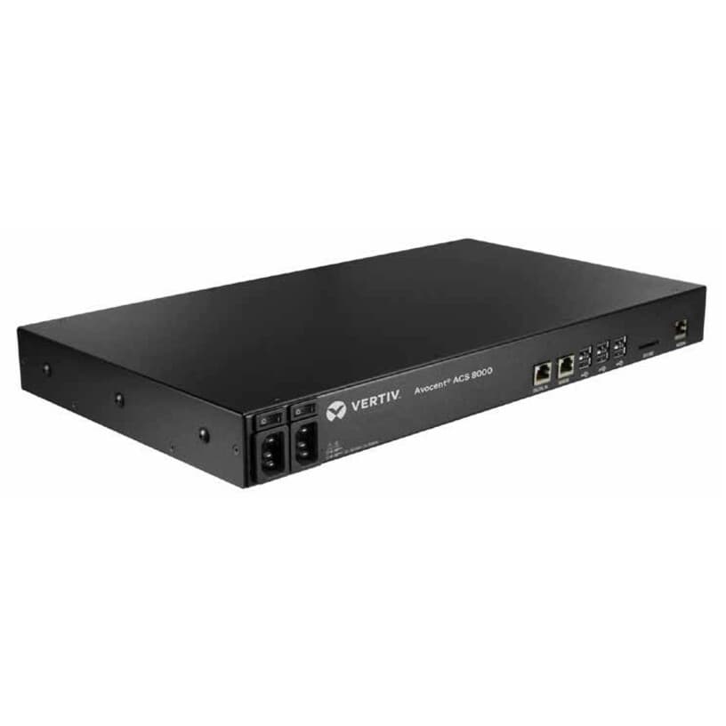 Vertiv Avocent ACS8048MDAC-400 48-port console server with dual AC power and modem support
