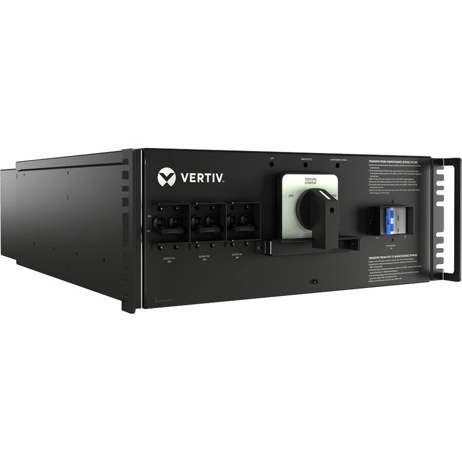 Vertiv GXT5 VMBC-20KMVRT4U maintenance bypass cabinet for 15/20 kVA UPS systems, rack mount, 208V/120V
