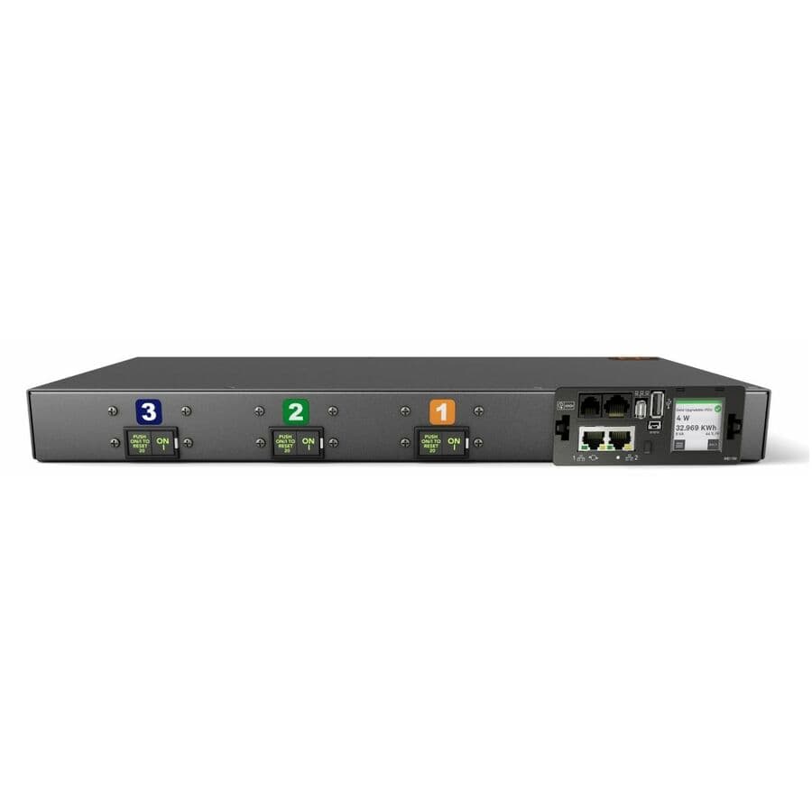 RPDU, MONITORED UNIT LEVEL EC, 30A, 208V DELTA, 8.6KW, HORIZONTAL, (6) LOCKING I view 3