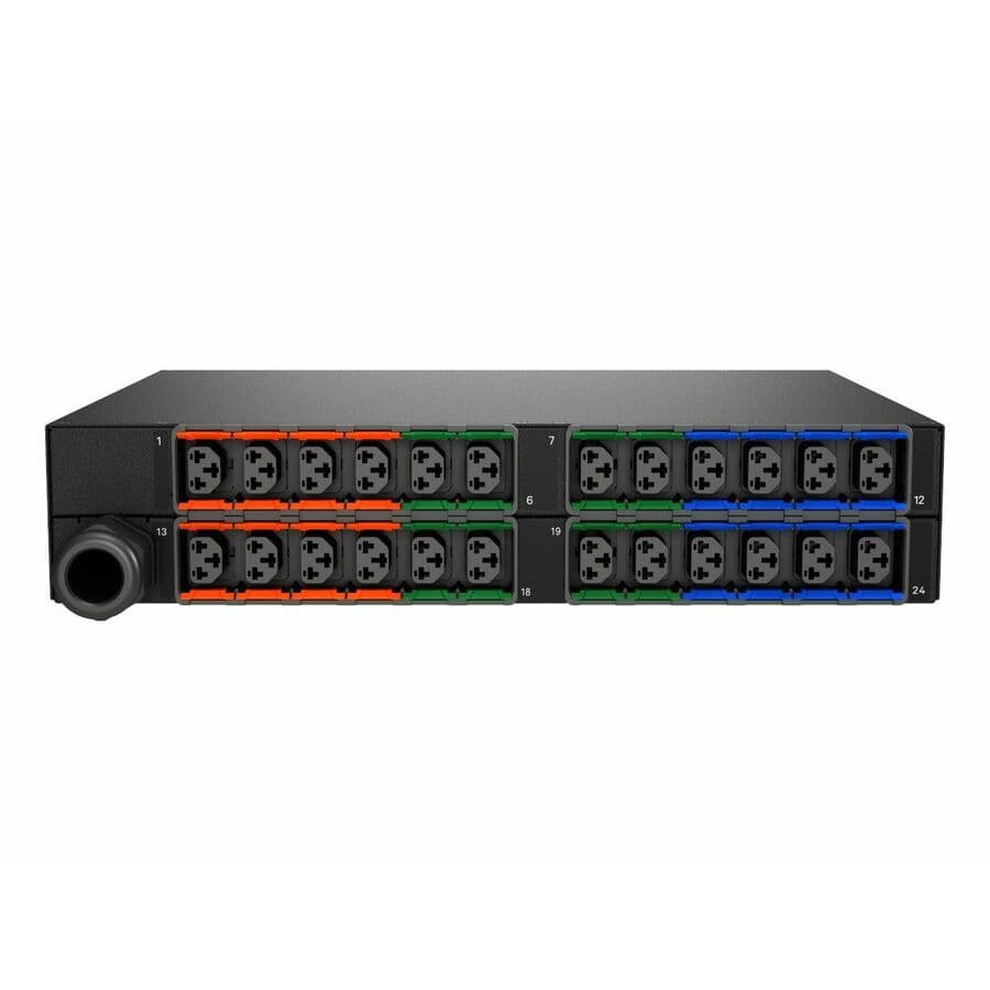 RPDU, MONITORED OUTLET LEVEL EC, 30A, 120/208V WYE, 8.6KW, HORIZONTAL, (24) COMB view 3