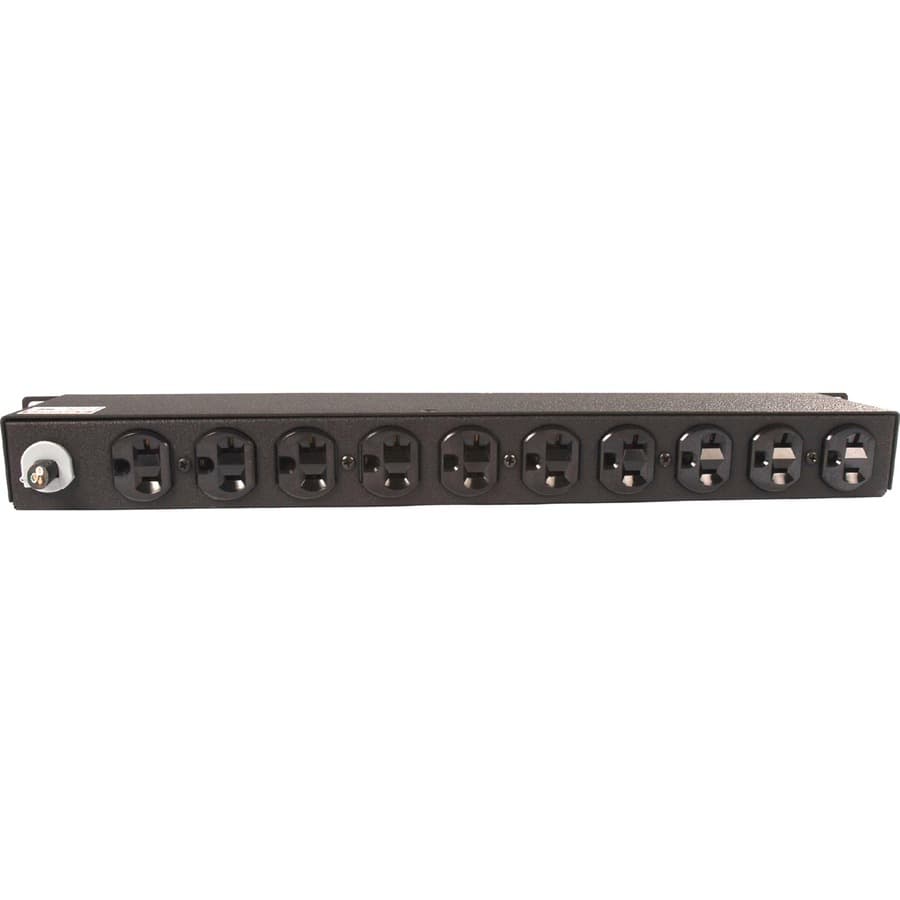 Vertiv Basic 10-outlet 1U rack-mount PDU with 20 A, 120 V input and surge protection