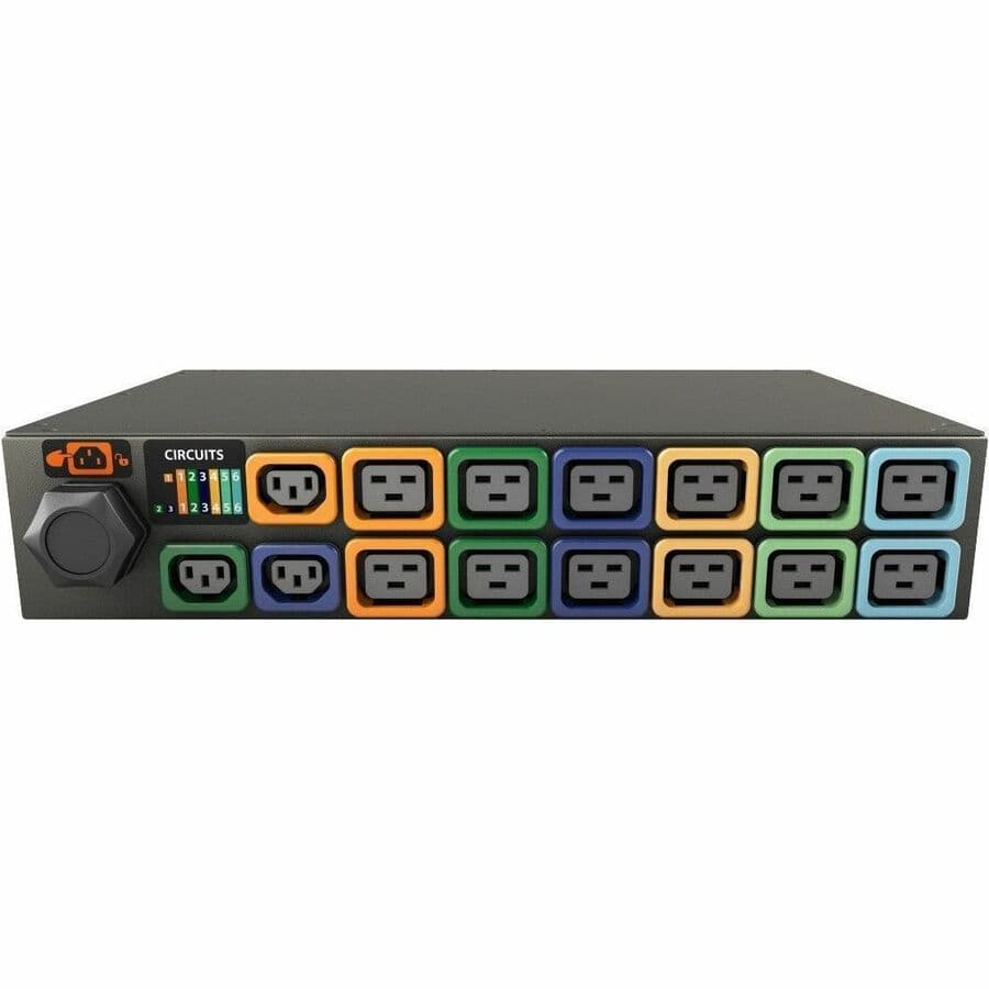 RPDU, MONITORED UNIT LEVEL EC, 50A, 208V DELTA, 14.4KW, HORIZONTAL, (3) LOCKING view 2