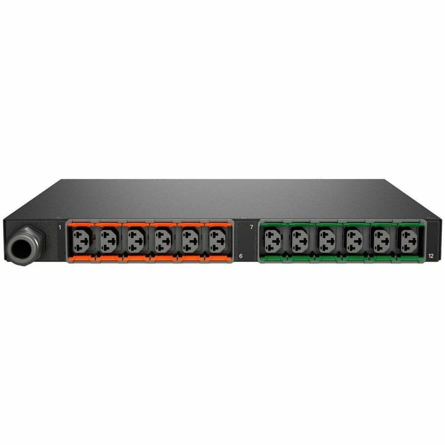 RPDU, MONITORED OUTLET LEVEL EC, 30A, 208V, 4.9KW, HORIZONTAL, (12) COMBINATION view 2