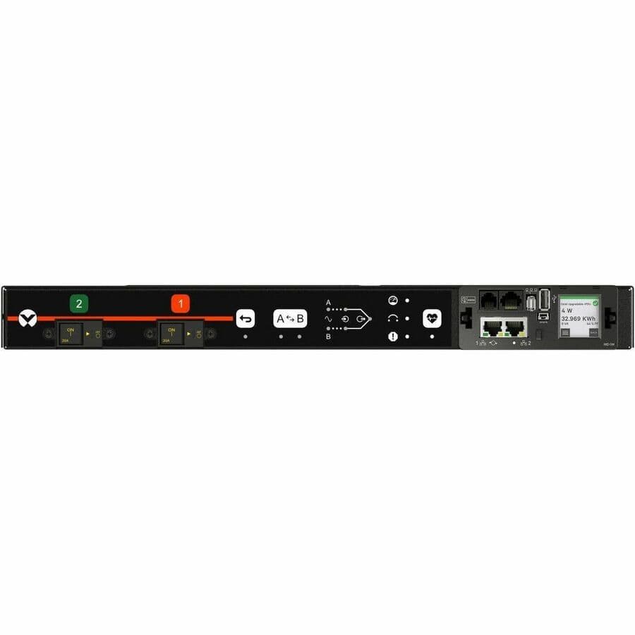 RPDU, RACK TRANSFER SWITCH MONITORED OUTLET LEVEL, 30A, 208V, 4.9KW, HORIZONTAL, view 2