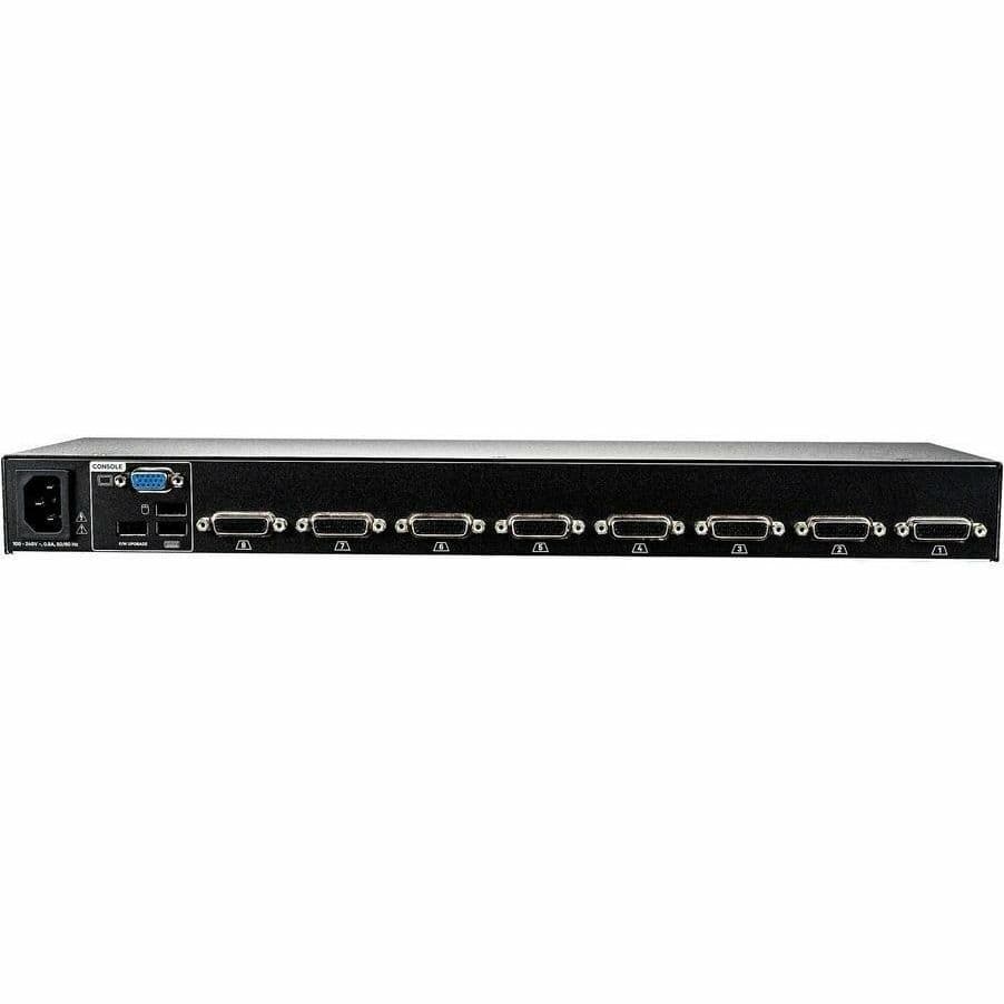 Vertiv 8-port 1U analog KVM switch with 8 VGA cables for rack or desktop use